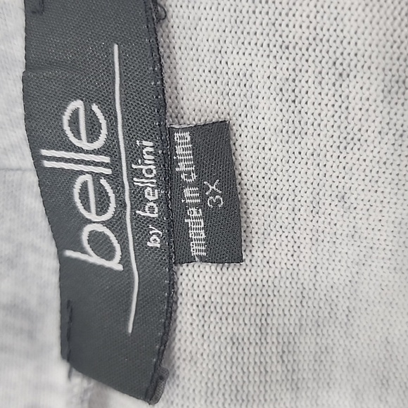 Belle by Belldini button gray top, size 3X - Picture 4 of 8